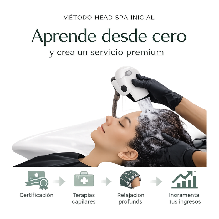 Método Head Spa Inicial: aprende desde cero y crea un servicio premium